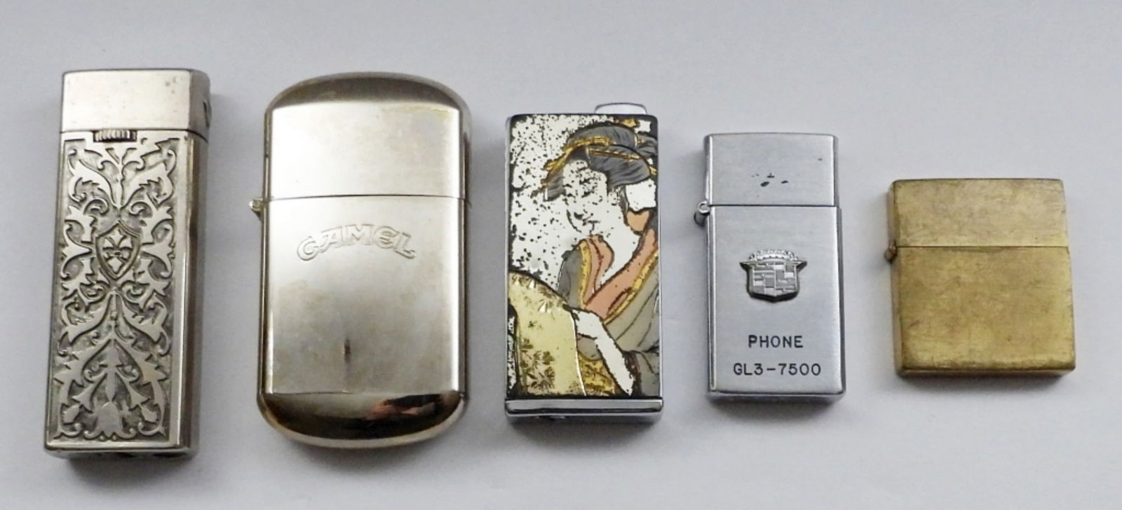 (5) VINTAGE SLIM HANDHELD LIGHTERS (1 of 4)