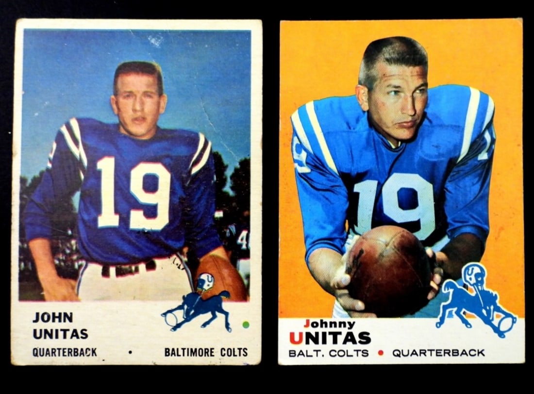 (2) JOHNNY UNITAS FOOTBALL CARDS (1 of 2)