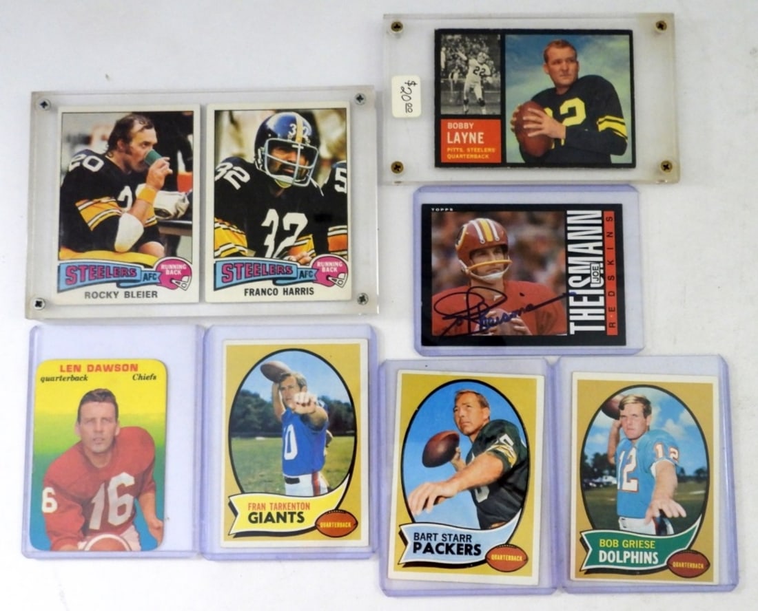 (8) FOOTBALL STAR CARDS - TARKENTON, (1 of 2)