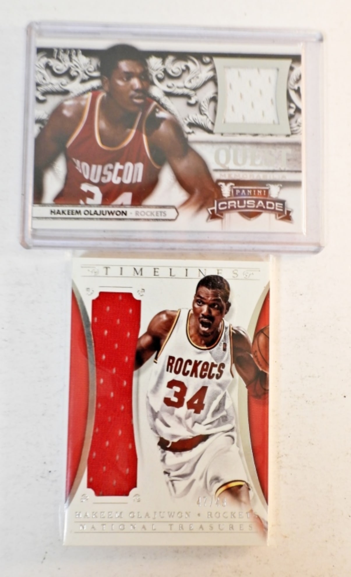 (2) HAKEEM OLAJUWON LMT# JERSEY CARDS (1 of 4)