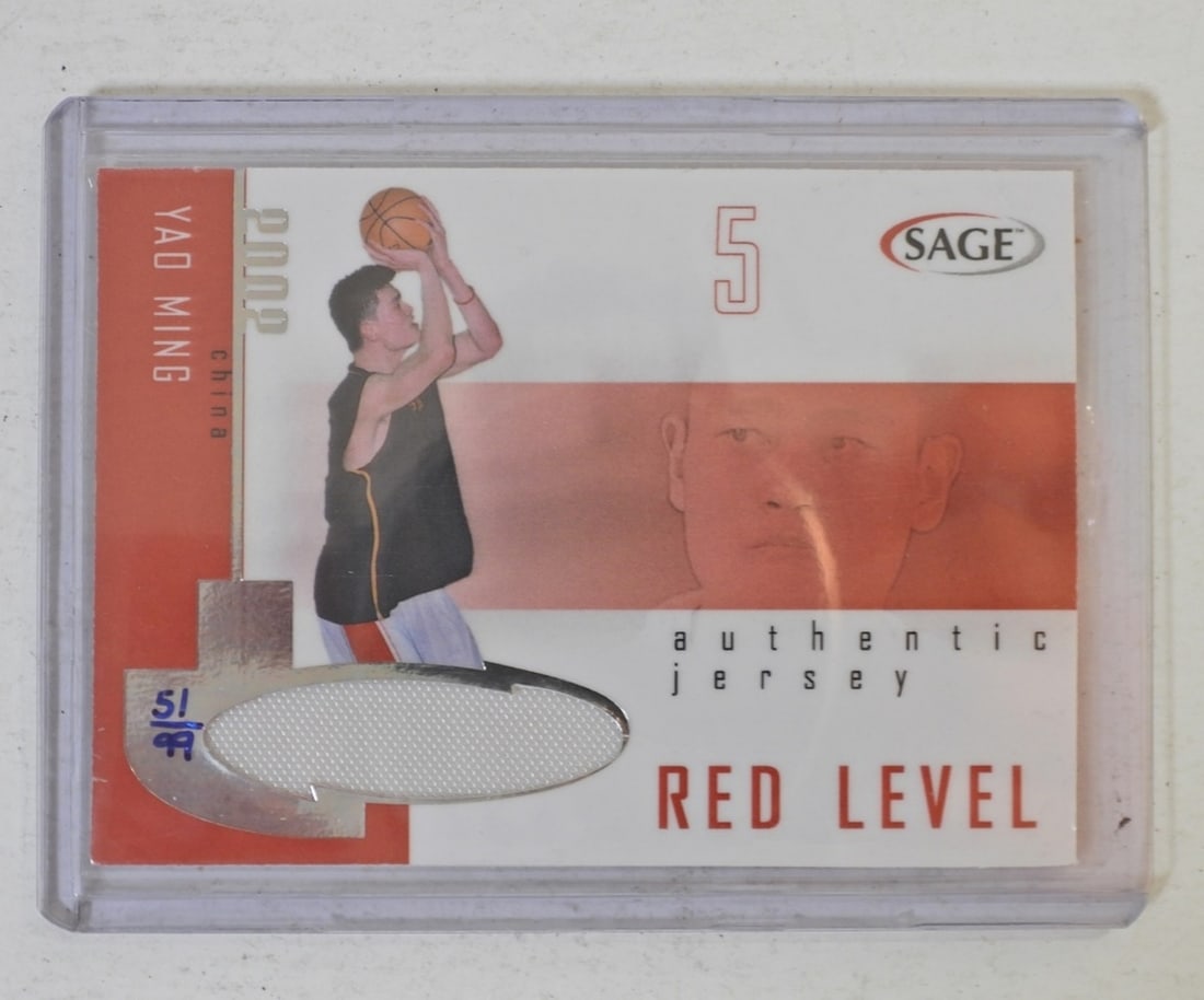 SAGE '02 YAO MING RED LEVEL JERSEY CARD (1 of 3)