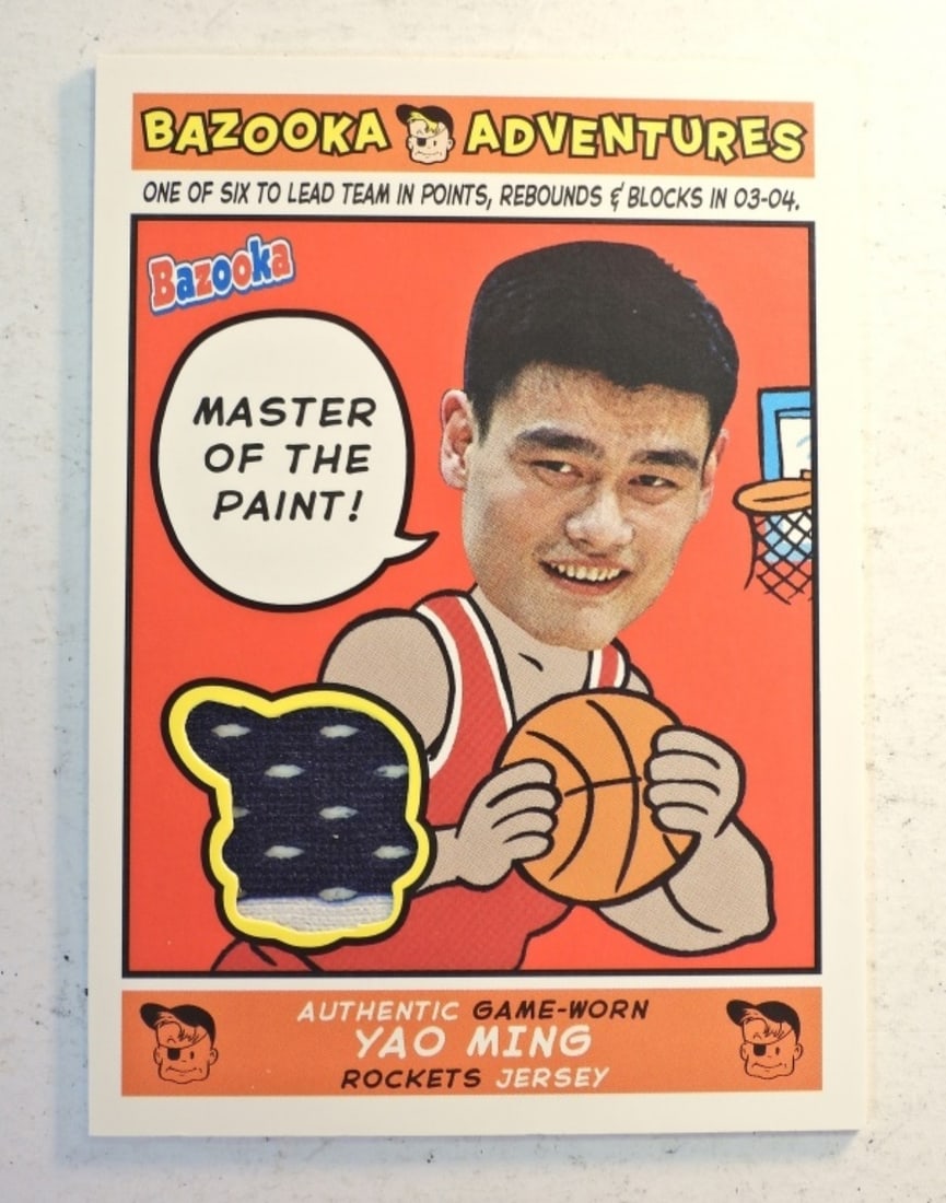 TOPPS BAZOOKA YAO MING RARE CARD (1 of 2)