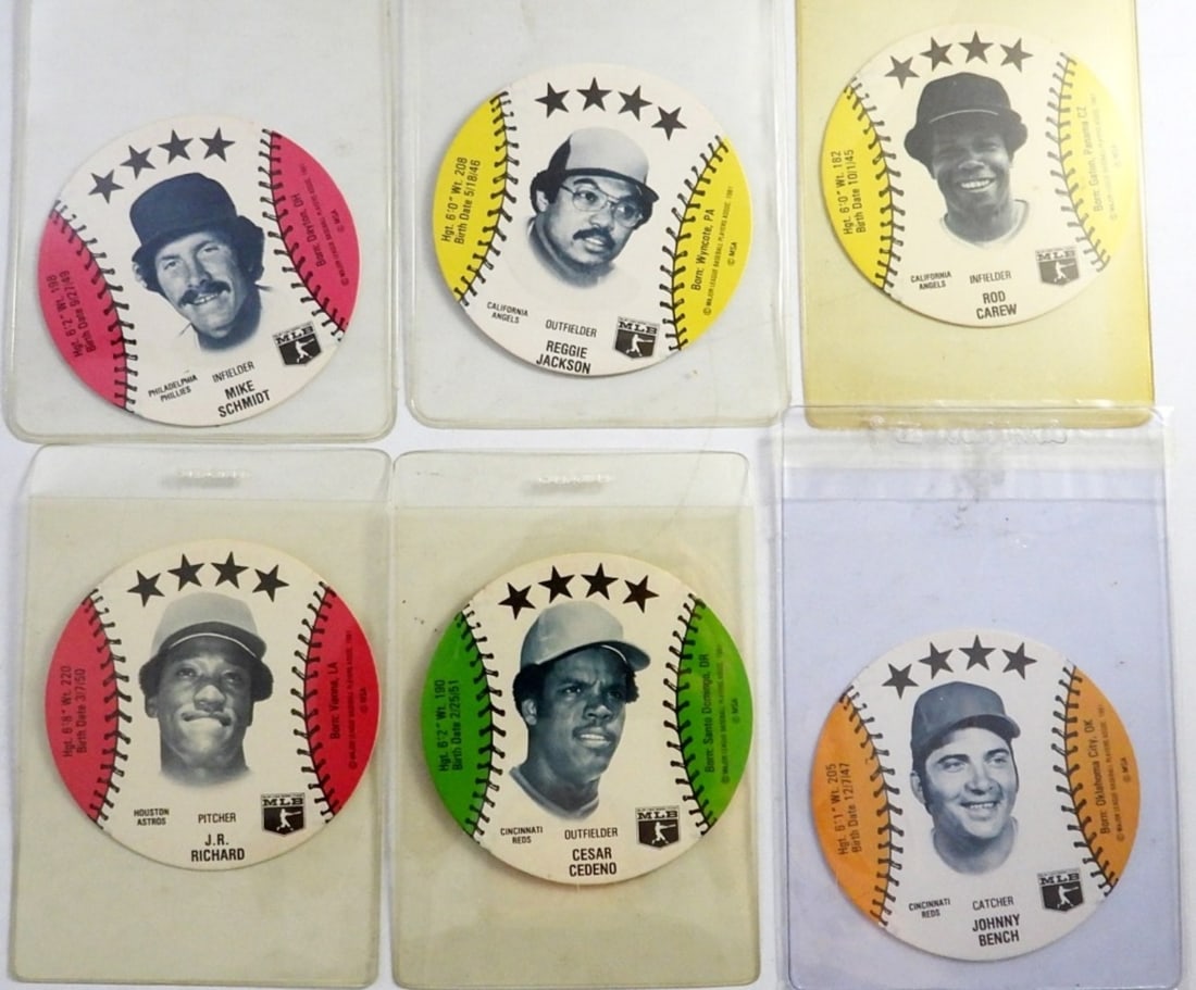 (6) 1982 BASEBALL TRADING DISC (1 of 2)