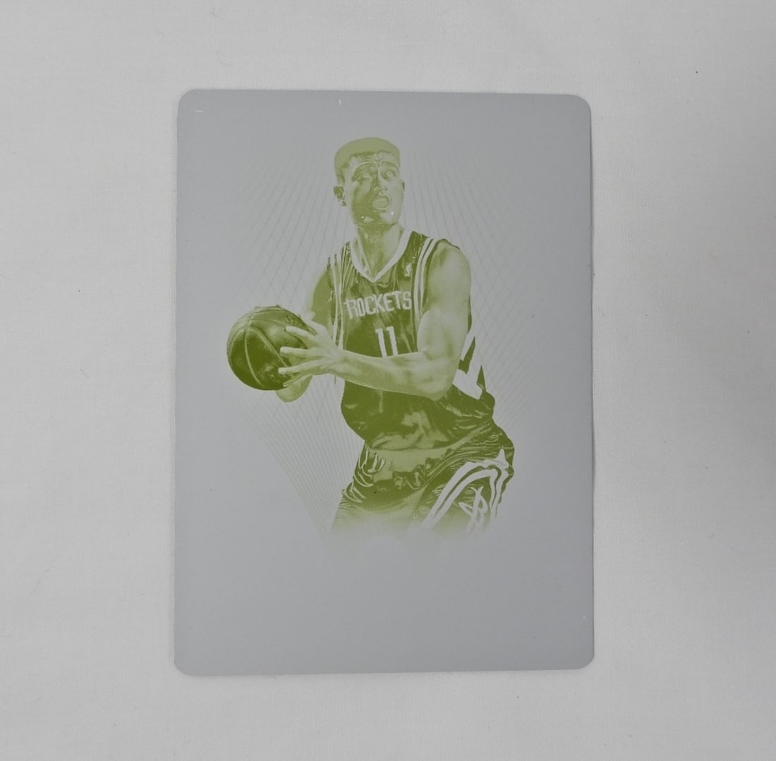 PRINTING PLATE-YELLOW CARD #65-YAO MING (1 of 2)