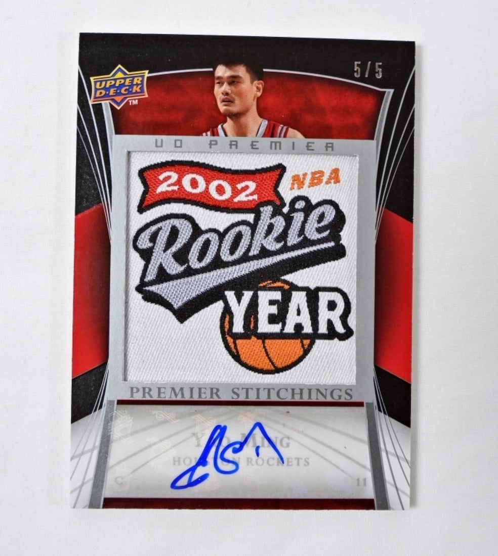 LIMITED # 5/5 YAO MING UD ROOKIE PATCH, AUTO CARD (1 of 4)