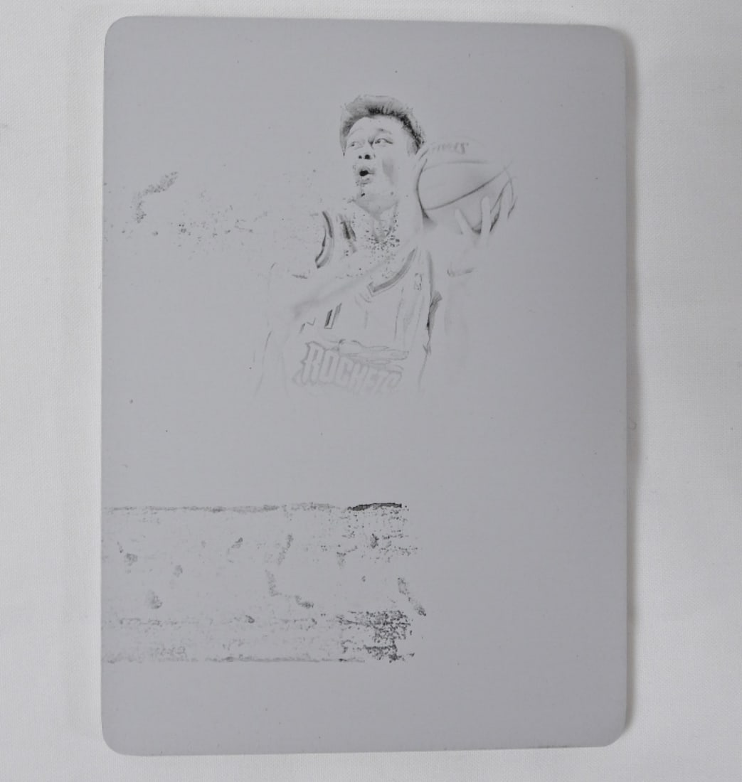 YAO MING PRINTING PLATE, BLACK 1/1 PANINI (1 of 2)