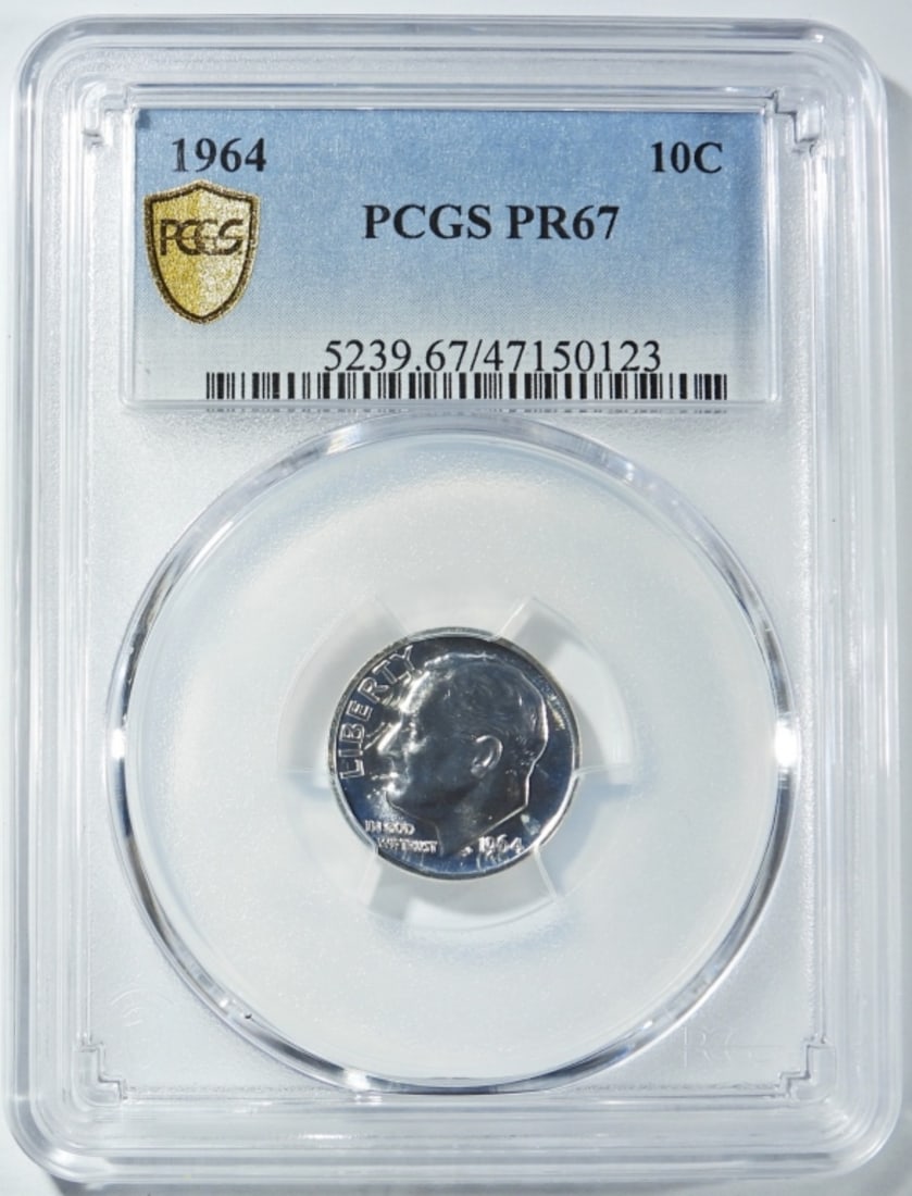 1964 ROOSEVELT DIME PCGS PR-67 (1 of 4)