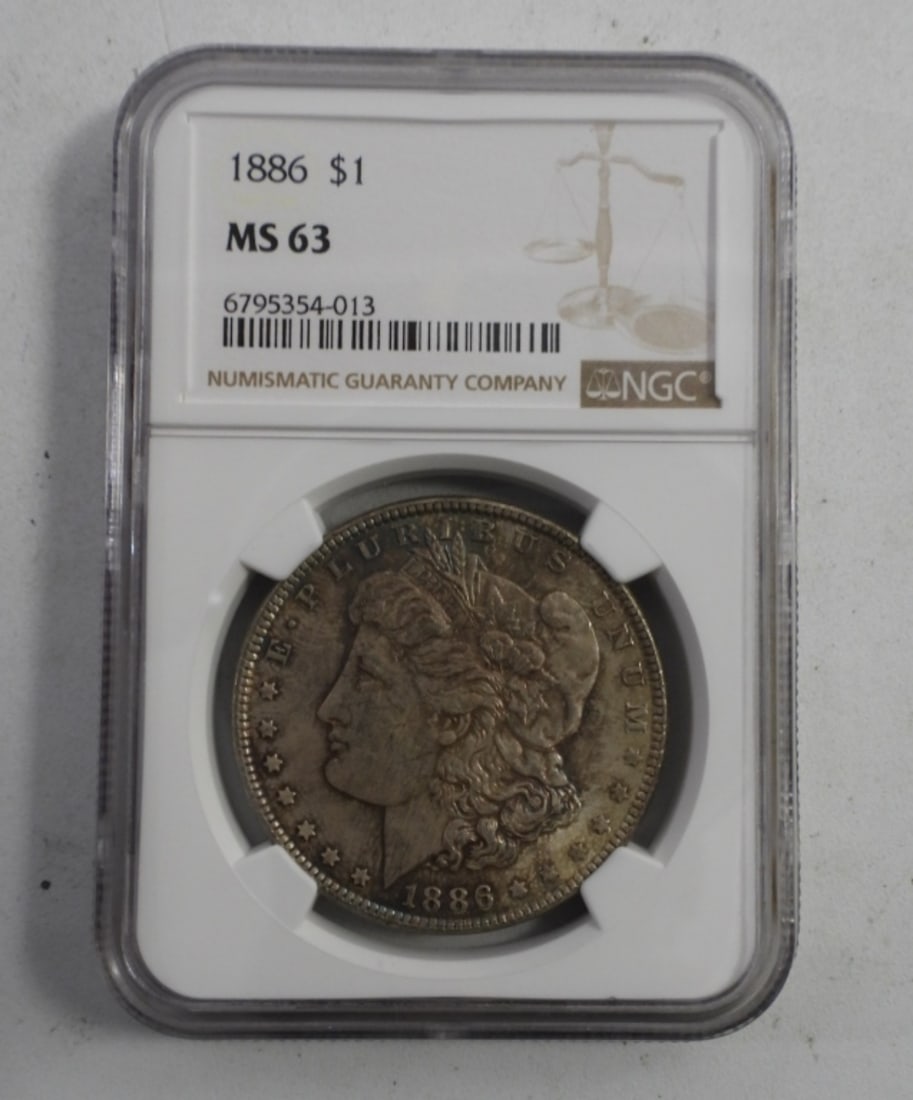 1886 MORGAN DOLLAR NGC MS-63 (1 of 2)