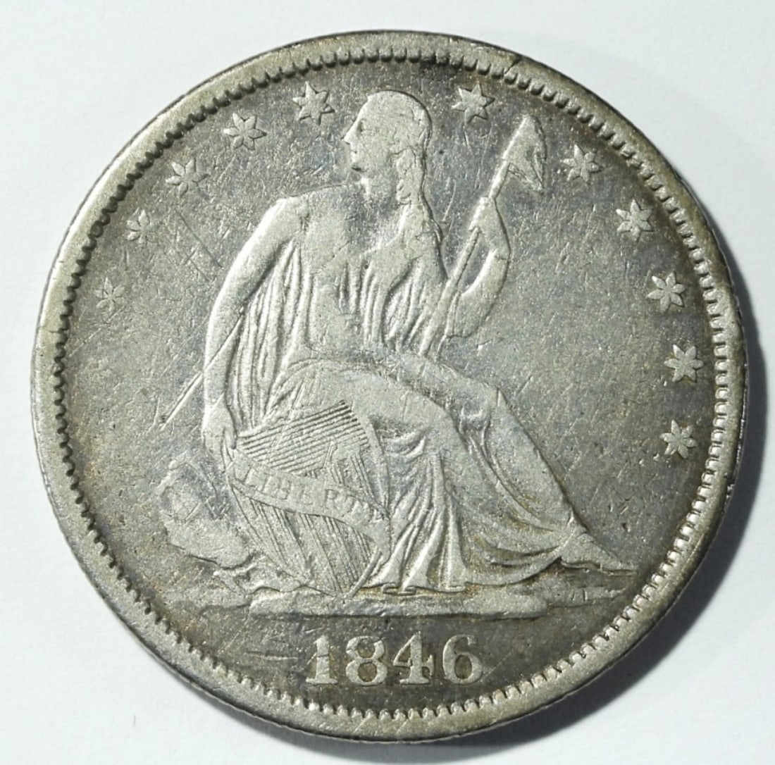 1846-O SEATED LIBERTY HALF VG: TOP RATED AUCTION HOUSE