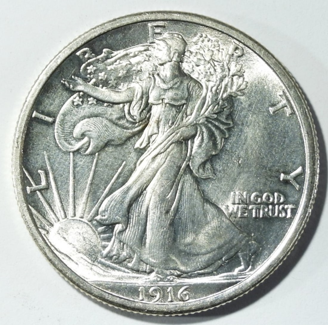 1916 WALKING LIBERTY HALF AU (1 of 2)
