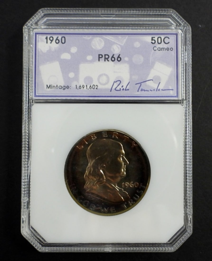 1960 FRANKLIN HALF PCI PROOF CAMEO: BID WITH VINTAGE AUCTIONS ONLINE