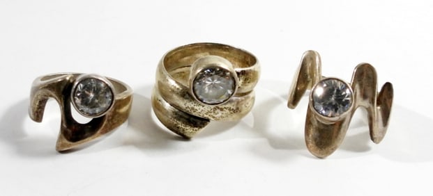 (3) MEXICO 925 RINGS-FUN SHAPES
