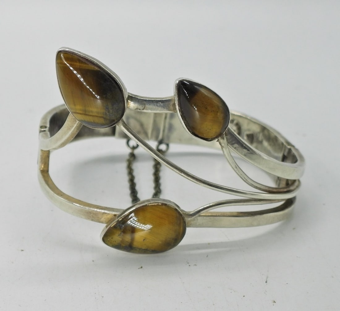 TIGERS EYE CUFF BRACELET-STERLING (1 of 2)