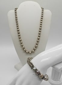 STERLING BEADS & PEARL SET