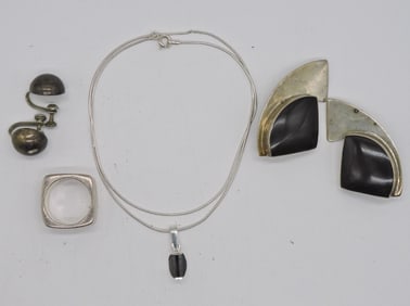 TAXCO 925 BLACK ONYX SET