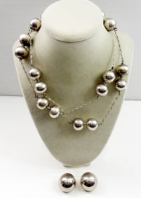 TR-38 MEXICO STERLING BALL NECKLACE