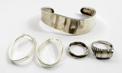 STERLING CUFF / HOOPS EARRINGS / RINGS