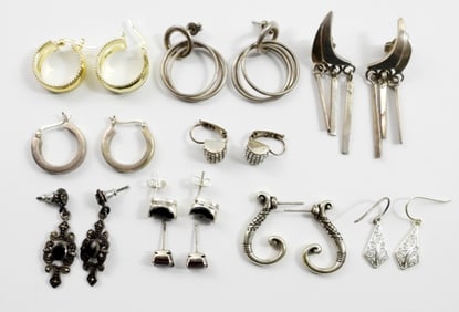 (10) STERLING FASHION EARRING SETS
