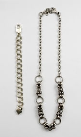 ROLO STYLE STERLING NECKLACE/BRACELET
