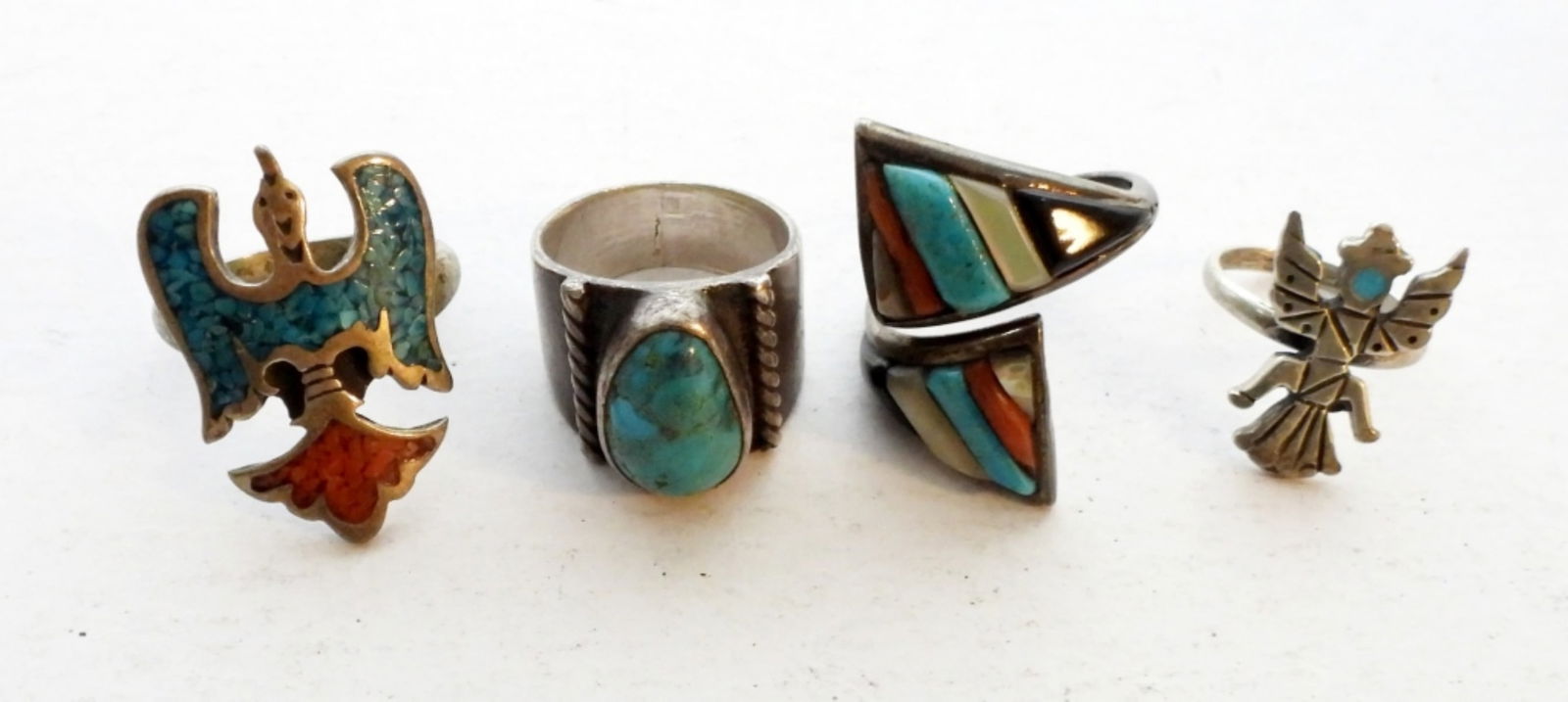 (4) SOUTHWEST TURQUOISE RINGS (1 of 2)