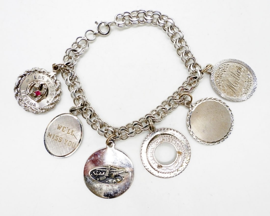 VINTAGE STERLING CHARM BRACELET (1 of 3)