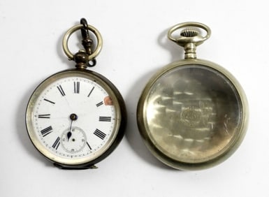 STERLING POCKET WATCH & SILVEROID