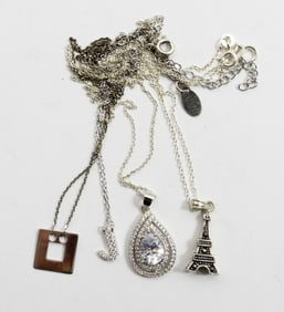 (4) DANTY STERLING NECKLACES 925