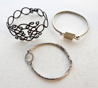 (3) STERLING SILVER 925 BRACELETS