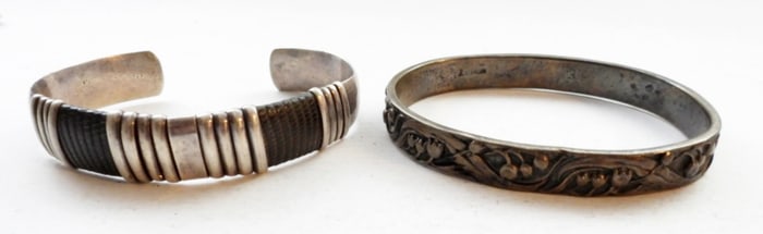 (2) STERLING SILVER BRACELETS