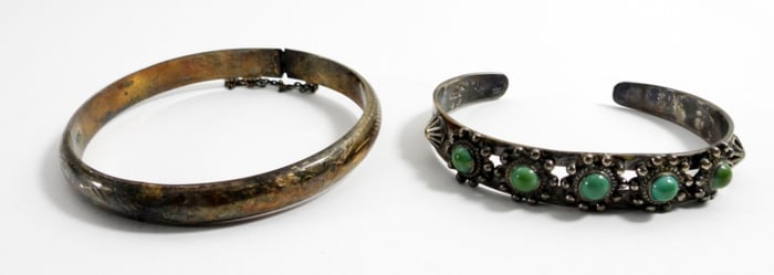 (2) VINTAGE BRACELET LOT .925