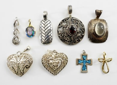 (9) BEUATIFUL PENDENT LOT .925