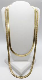 2 HERRINGBONE CHAINS-925