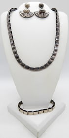 925 NECKLACE,BRACELET, EARRING SET