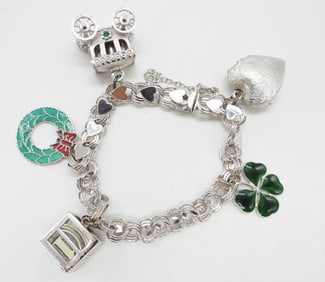 VINTAGE STERLING CHARM BRACELET