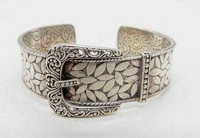 STERLING BELT BUCKLE CUFF BRACELET
