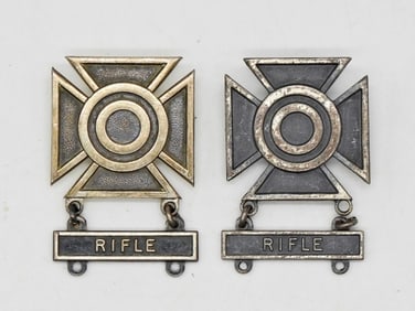 (2) STERLING SILVER MILITARY PINS