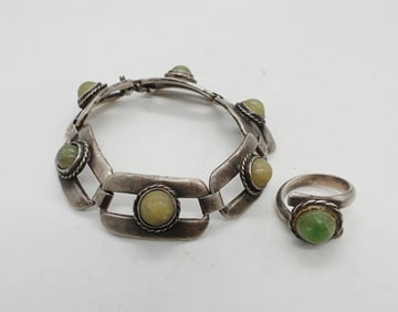 MEXICO STERLING BRACELET AND RING