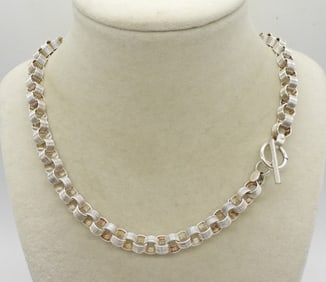 NICE STERLING LINK NECKLACE