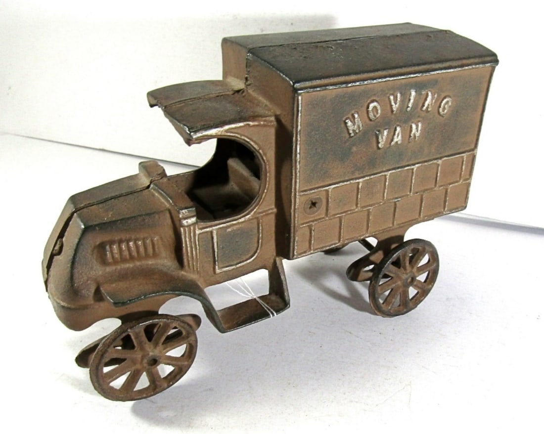 CAST IRON MOVING VAN TOY (1 of 3)