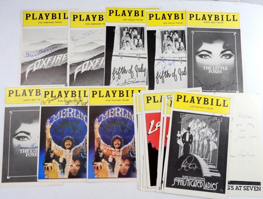 20 AUTOGRAPHED PLAYBILL COVERS (1 of 3)