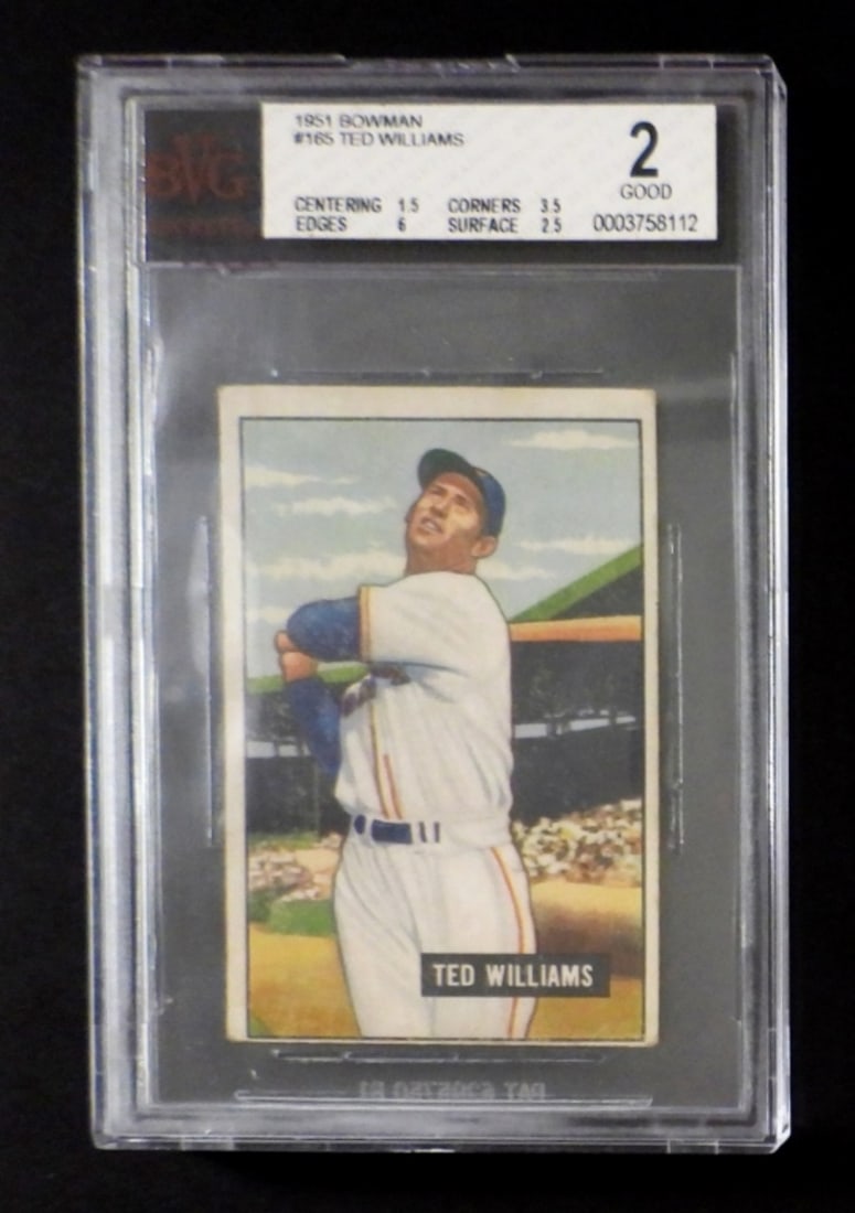 1951 BOWMAN #165 TED WILLIAMS BVG 2 (1 of 2)