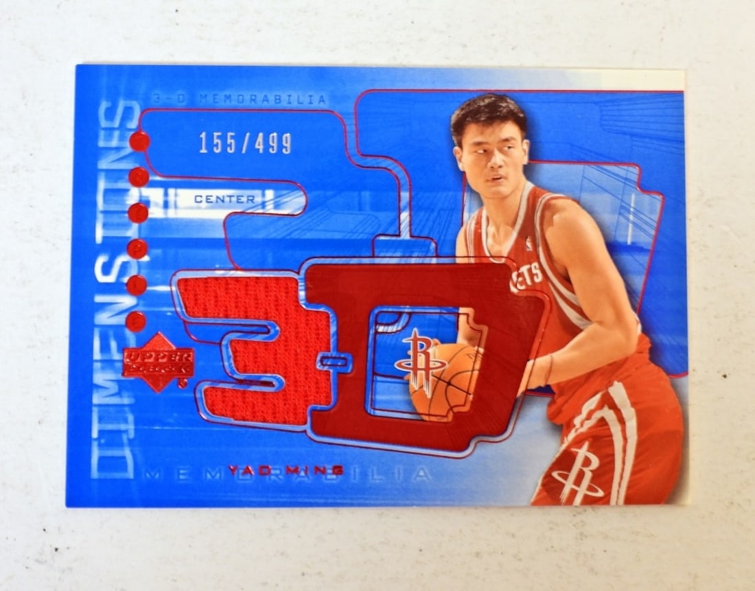 UD YAO MING 3-D GAME WORN JERSEY CARD (1 of 2)