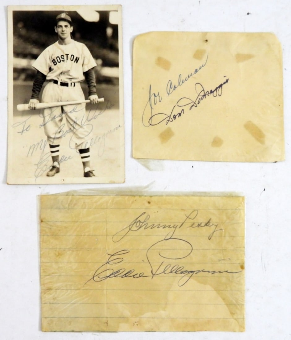 VINTAGE BASEBALL CUT SIGNATURES & SIGNED POSTCARD (1 of 4)