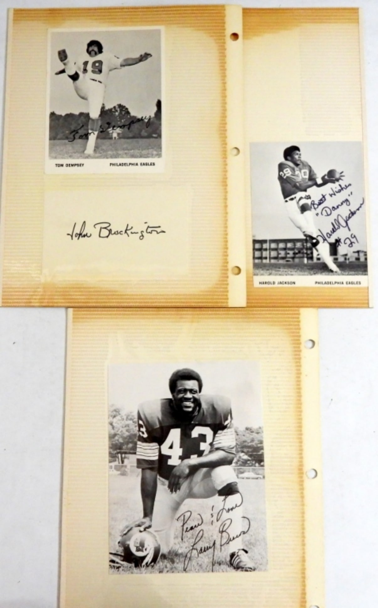 VINTAGE AUTOGRAPHED FOOTBALL PHOTOS (1 of 5)