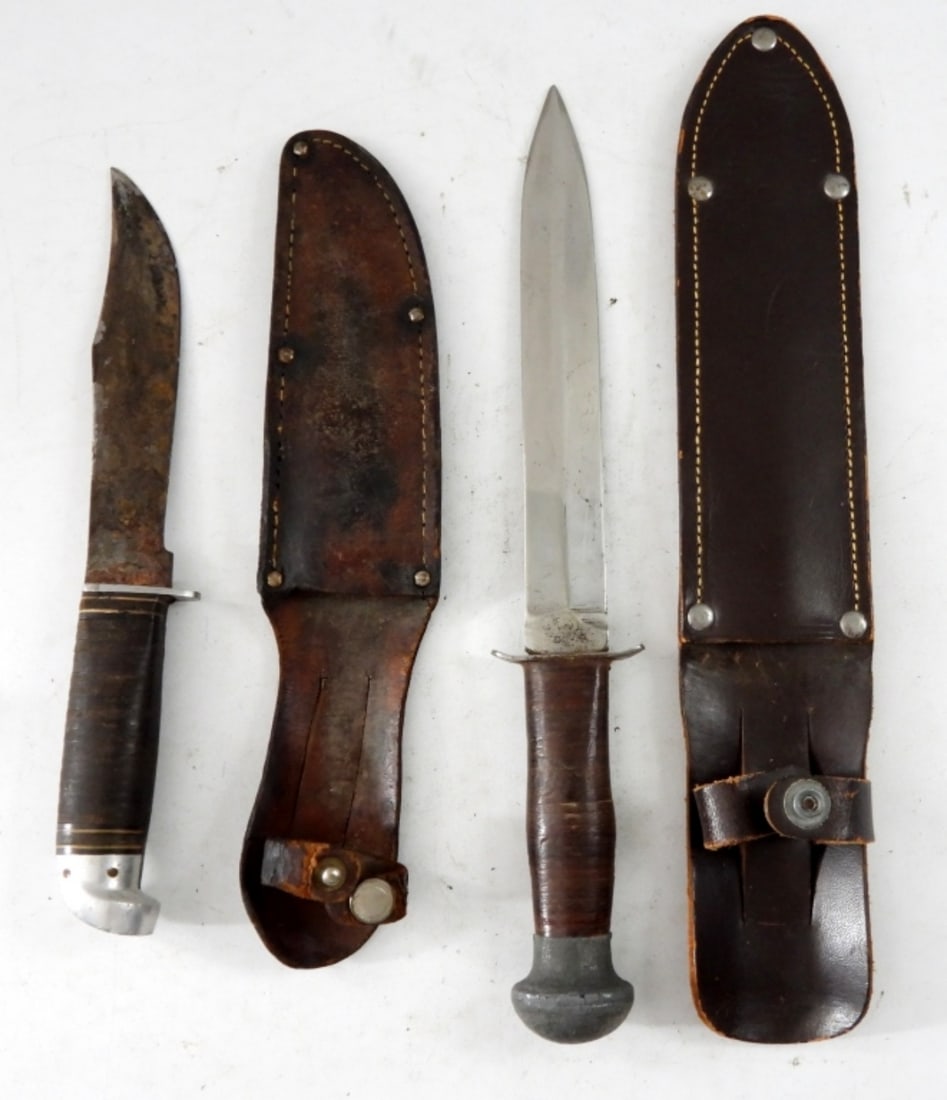 11 1/2" VINTAGE STRAIGHT KNIFE plus (1 of 3)