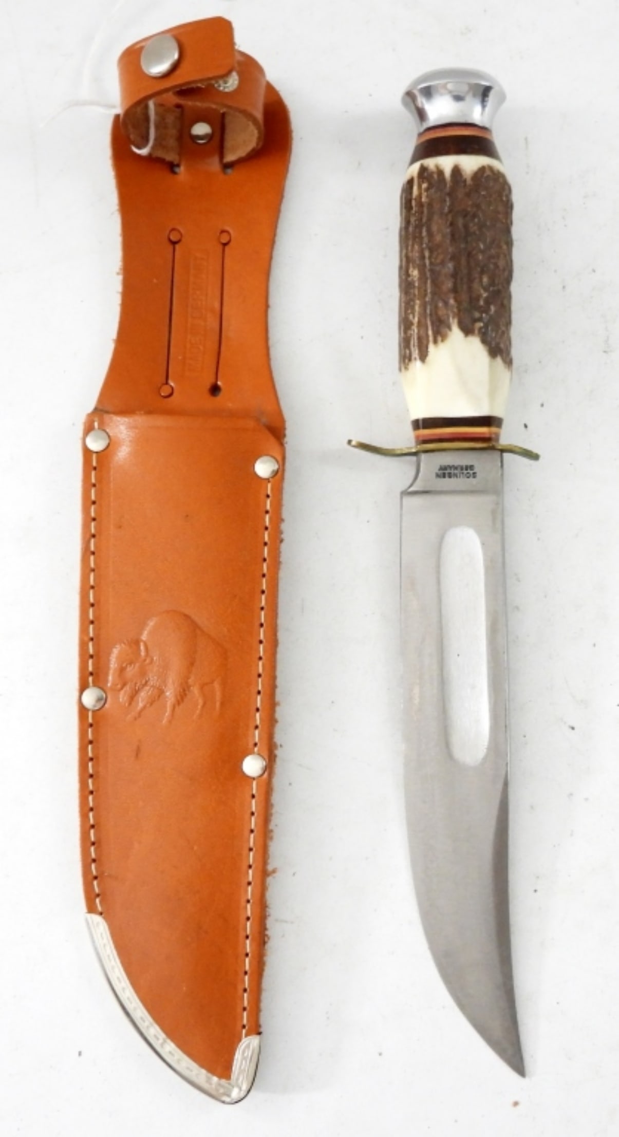 STAG HANDLE GERMANY KNIFE w/SHEATH (1 of 5)
