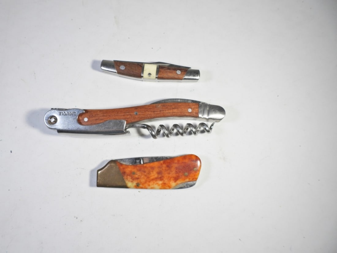 (3) UNIQUE KNIFE LOT, LAGUIOLE OPENER, (1 of 2)