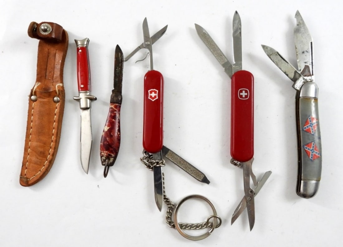 (5) MISC KNIFE LOT: VTG BOWLING PIN (1 of 2)