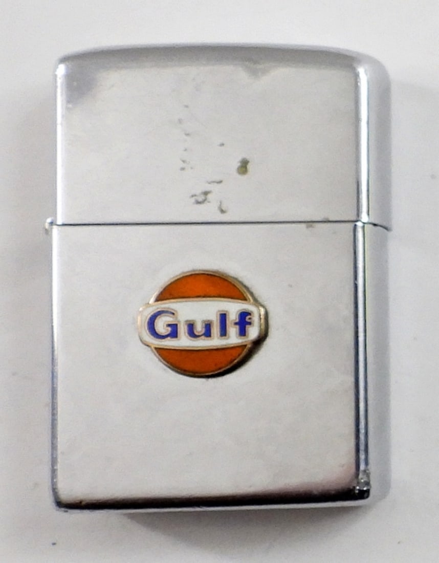 GULF Company ZIPPO LIGHTER: IN GOOD USED FIRED CONDITION