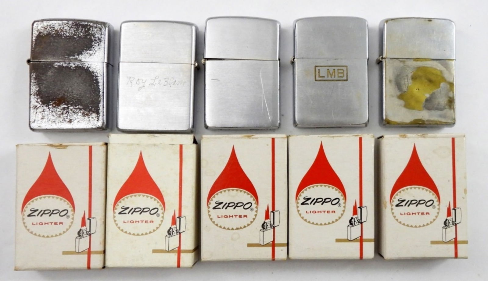 (5) VTG ZIPPO LIGHTERS for PARTS/ REPAIR (1 of 4)